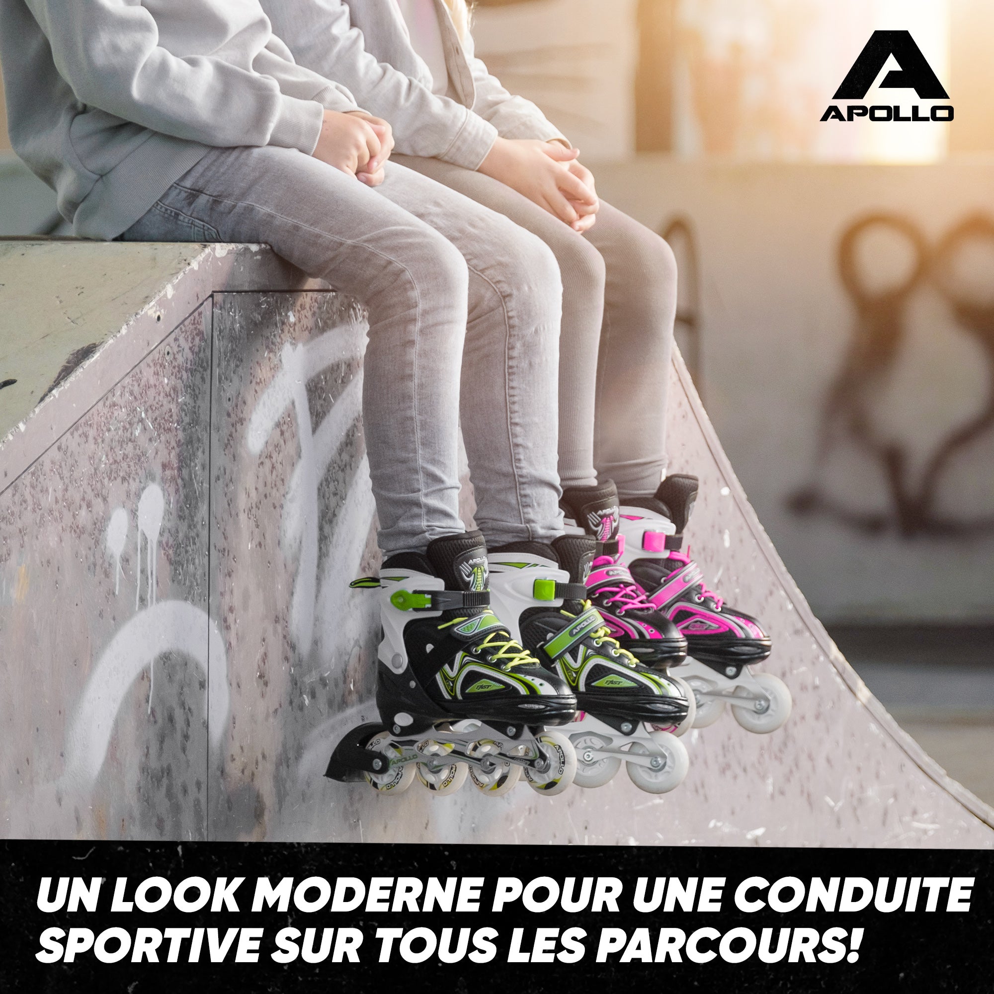 Apollo - Super Blades X Pro - Rollers avec roues à LED illuminées - Rose - L (39-42)