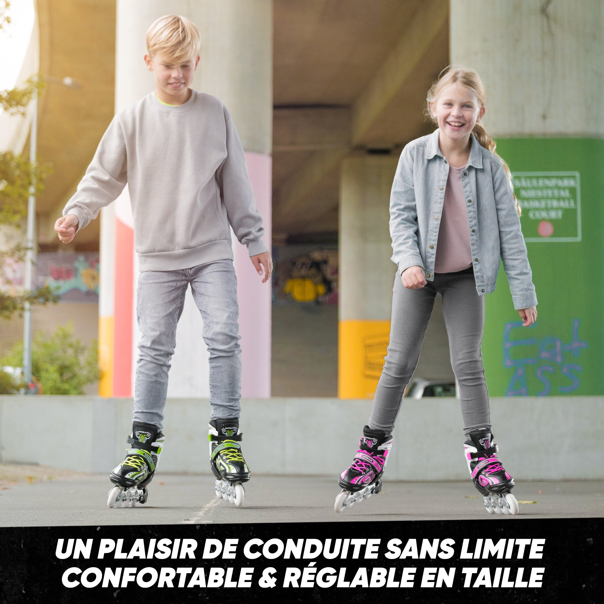 Apollo - Super Blades X Pro - Rollers avec roues à LED illuminées - Rose - L (39-42)