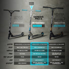 Apollo - Trotinette freestyle Adulte Genesis Pro X avec Roulements à Billes ABEC 9 - Argent