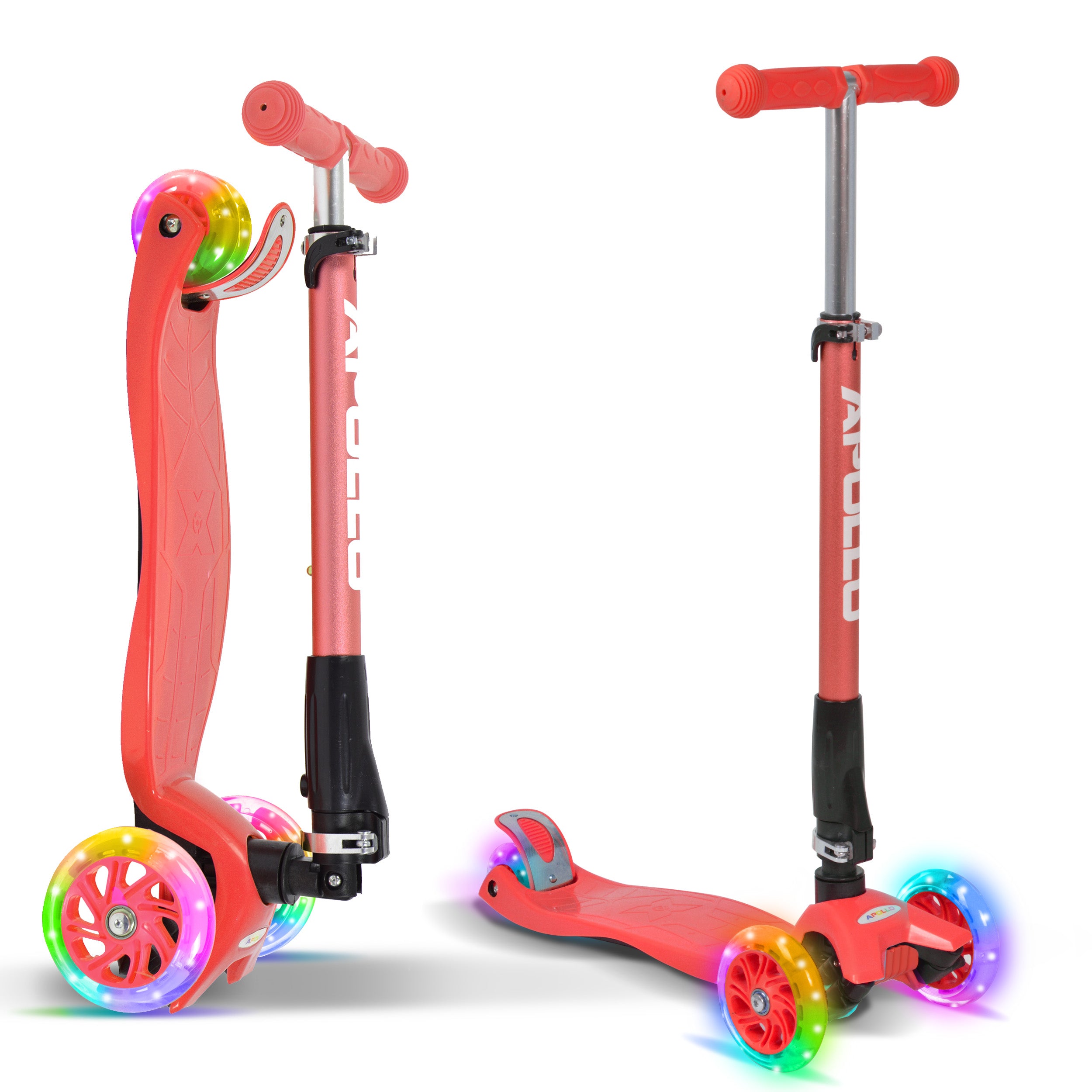 Apollo - Trottinette Kids Whiz à LED pour les enfants - Rouge