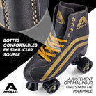 Apollo - Classic patins à roulettes fille et garçon - adolescents et adultes - Luna Nova - L (39-42)