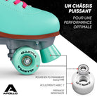 Apollo - Classic patins à roulettes fille et garçon - adolescents et adultes - Lagoon - L (39-42)