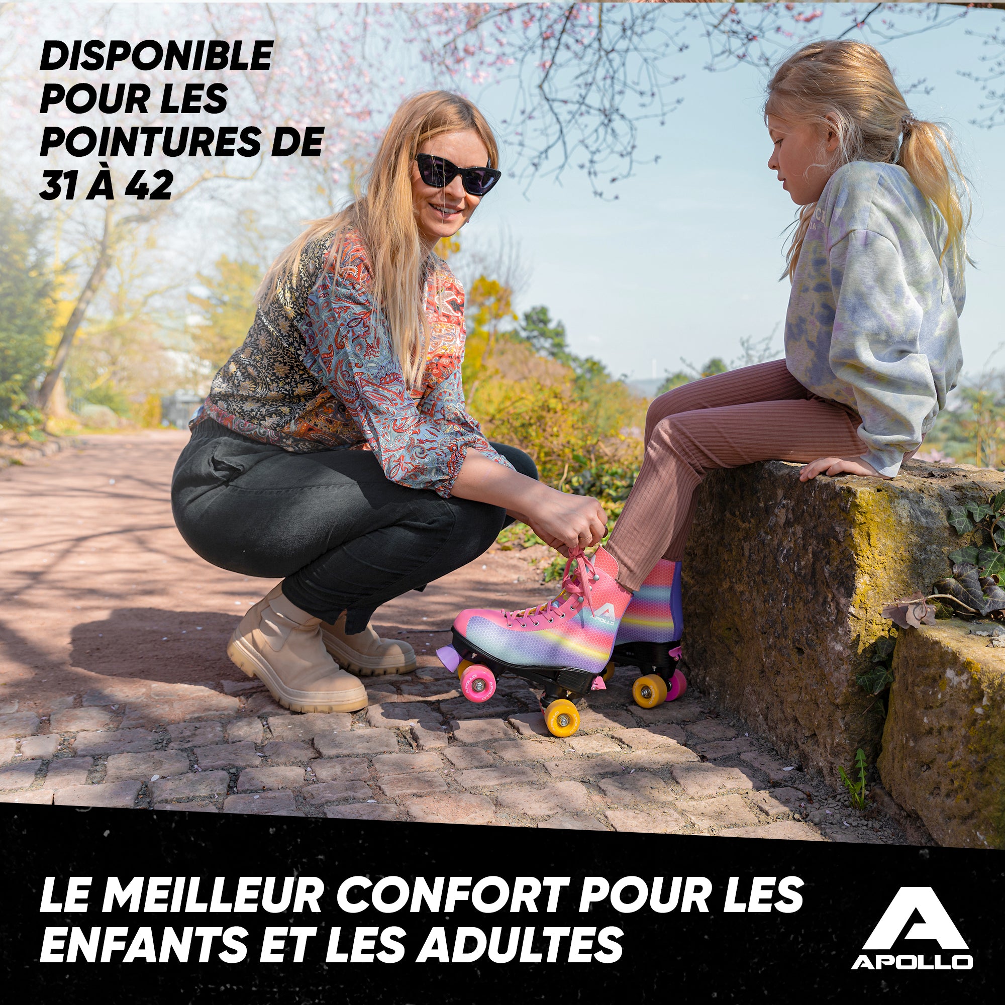 Apollo - Classic patins à roulettes fille et garçon - adolescents et adultes - Dancing Queen - L (39-42)