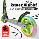 Apollo - Trottinette Skyracer - trottinette urbaine à suspension avec roues LED 145 mm - Vert Gris