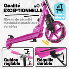 Apollo - Trottinette Skyracer - trottinette urbaine à suspension avec roues LED 145 mm - Rose Blanc