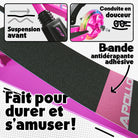 Apollo - Trottinette Skyracer - trottinette urbaine à suspension avec roues LED 145 mm - Rose Blanc