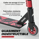 Apollo - Trottinette Freestyle Genius Pro - Trottinette robuste avec roulement à billes ABEC 9 - Red Ink