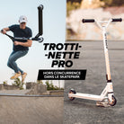 Apollo - Trottinette Freestyle Genius Pro - Trottinette robuste avec roulement à billes ABEC 9 - Blanc Or