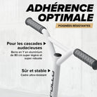 Apollo - Trottinette Freestyle Genius Pro - Trottinette robuste avec roulement à billes ABEC 9 - Blanc Or