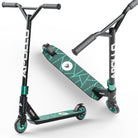 Apollo - Trottinette Freestyle Genius Pro - Trottinette robuste avec roulement à billes ABEC 9 - Noir Vert