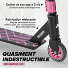 Apollo - Trottinette Freestyle Genius Pro - Trottinette robuste avec roulement à billes ABEC 9 - Noir Rose