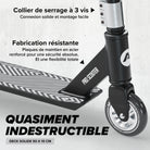 Apollo - Trottinette Freestyle Genius Pro - Trottinette robuste avec roulement à billes ABEC 9 - Noir Argent