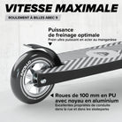 Apollo - Trottinette Freestyle Genius Pro - Trottinette robuste avec roulement à billes ABEC 9 - Noir Argent
