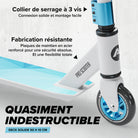 Apollo - Trottinette Freestyle Genius Pro - Trottinette robuste avec roulement à billes ABEC 9 - Blanc Bleu