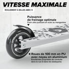 Apollo - Trottinette Freestyle Genius Pro - Trottinette robuste avec roulement à billes ABEC 9 - White Skull