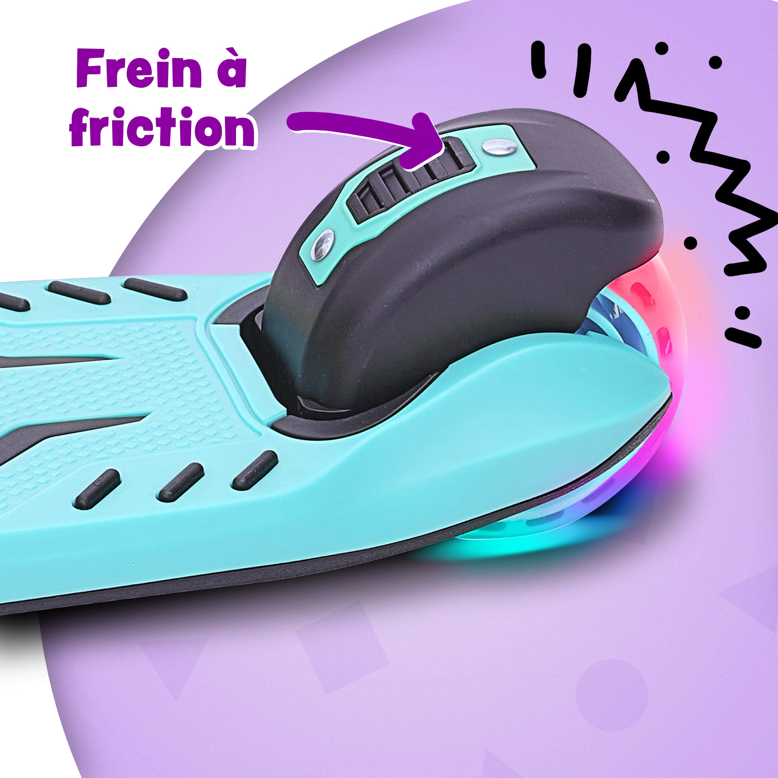 Apollo - Trottinette pour enfants “KidsPro4” trottinette à LED pliable - Mint