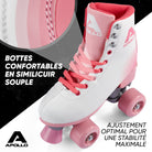 Apollo - Classic patins à roulettes fille et garçon - adolescents et adultes - Blossom - L (39-42)