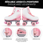 Apollo - Classic patins à roulettes fille et garçon - adolescents et adultes - Blossom - L (39-42)