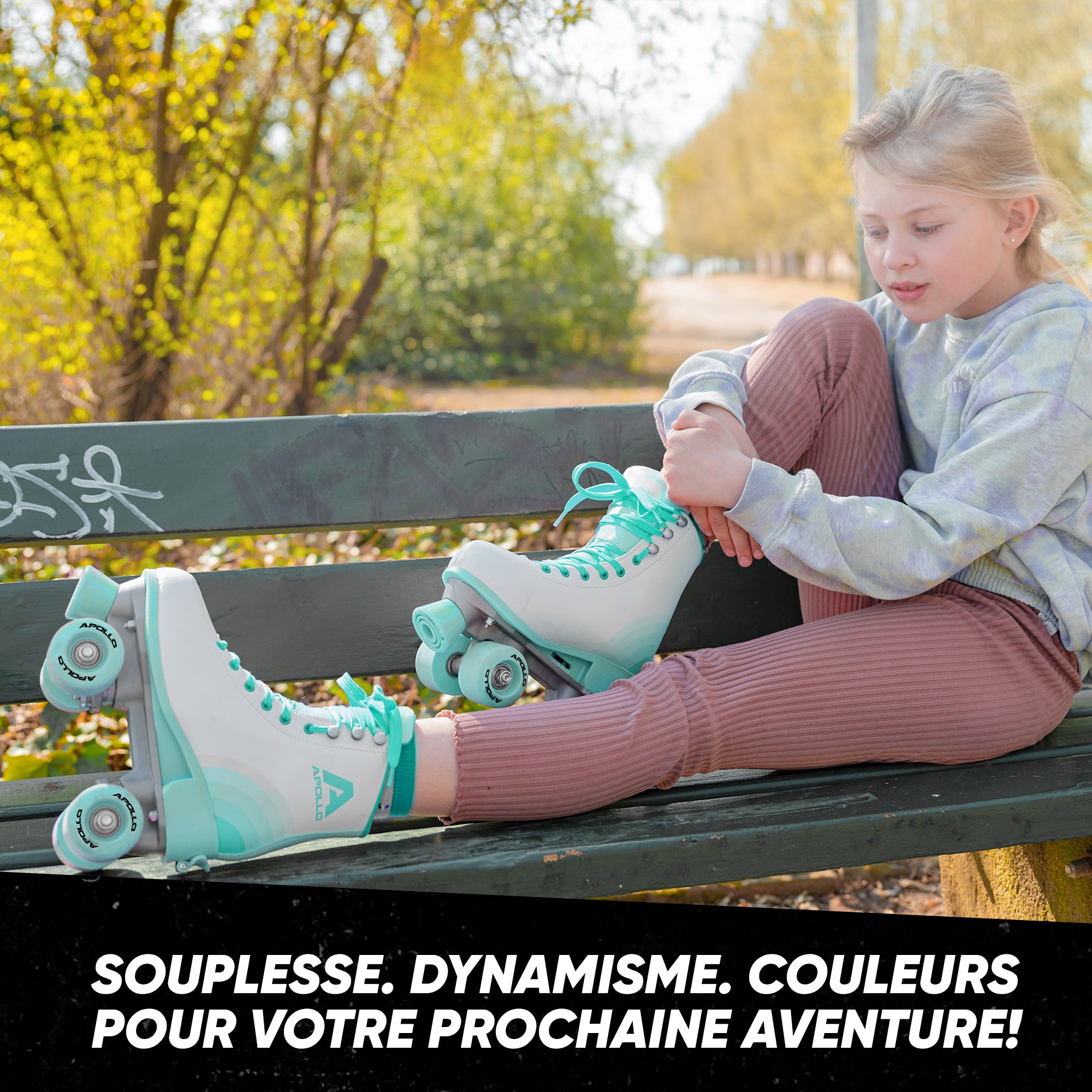 Apollo - Classic patins à roulettes fille et garçon - adolescents et adultes - Disco Time - L (39-42)