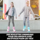 Apollo - Super Quad X Pro – Patins à roulettes LED pour enfants et adolescents – Menthe blanche - L (39-42)