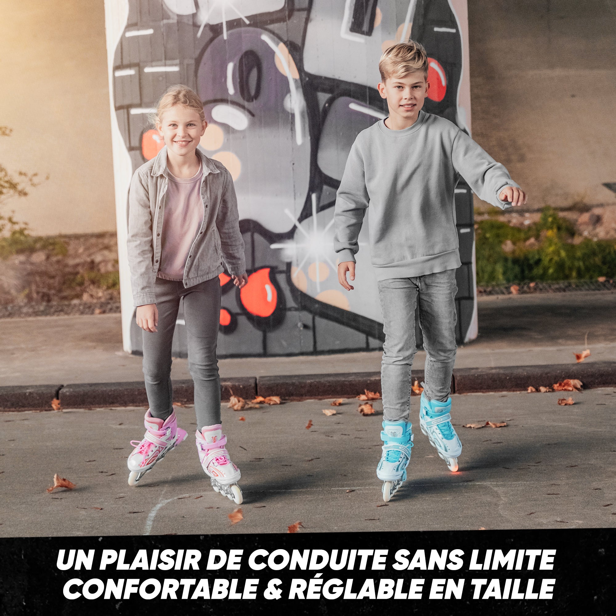 Apollo - Super Blades X Pro - Rollers avec roues à LED illuminées - blanc/turquoise - L (39-42)