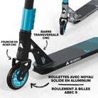 Apollo - Trotinette freestyle Adulte Genesis Pro X avec Roulements à Billes ABEC 9 - Noir Menthe