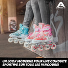 Apollo - Super Blades X Pro - Rollers avec roues à LED illuminées - blanc/rose - L (39-42)