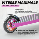 Apollo - Trottinette Freestyle Genius Pro - Trottinette robuste avec roulement à billes ABEC 9 - Rainbow