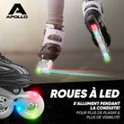 Apollo - Super Blades X Pro - Rollers avec roues à LED illuminées - Noir - L (39-42)