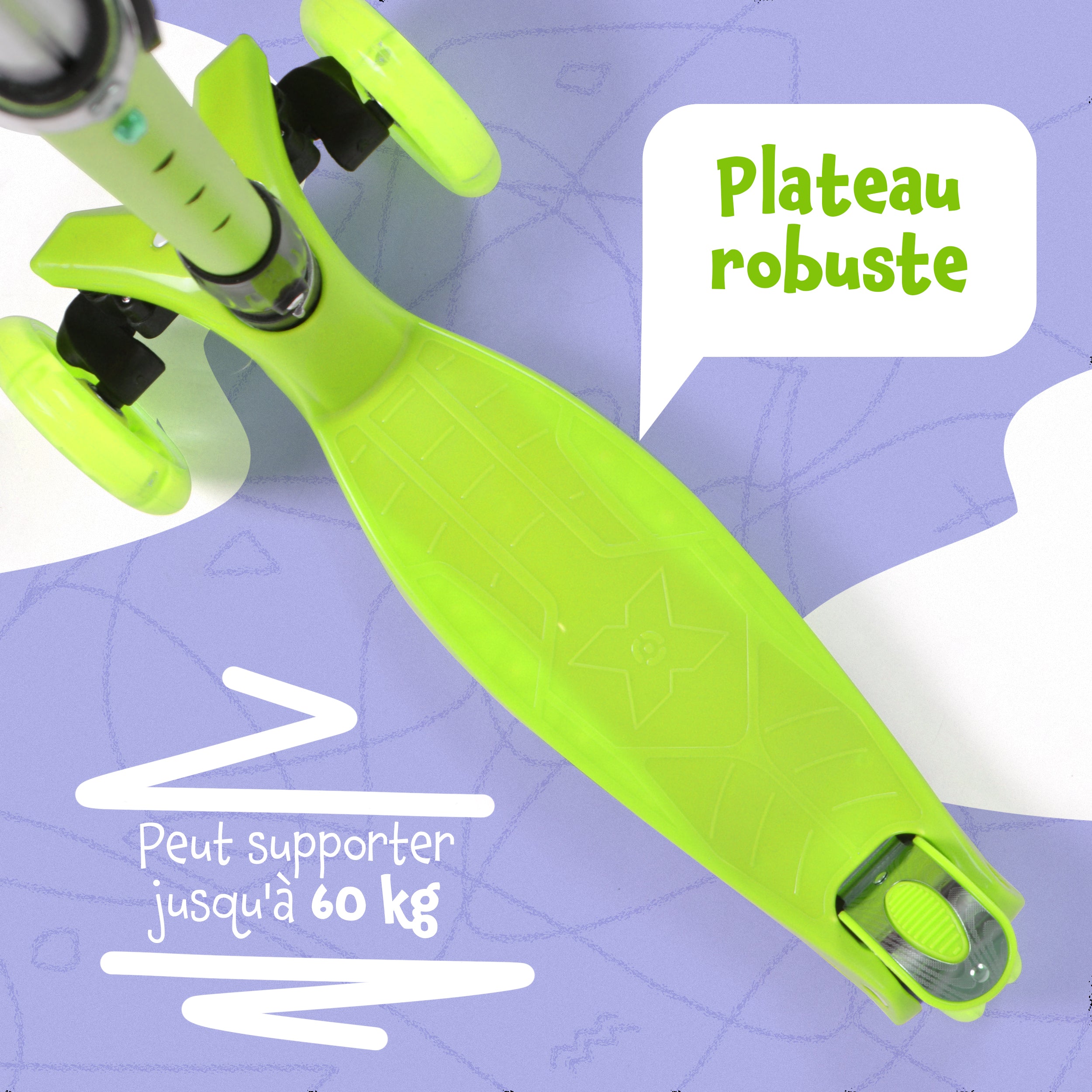 Apollo - Trottinette Kids Whiz à LED pour les enfants - Vert