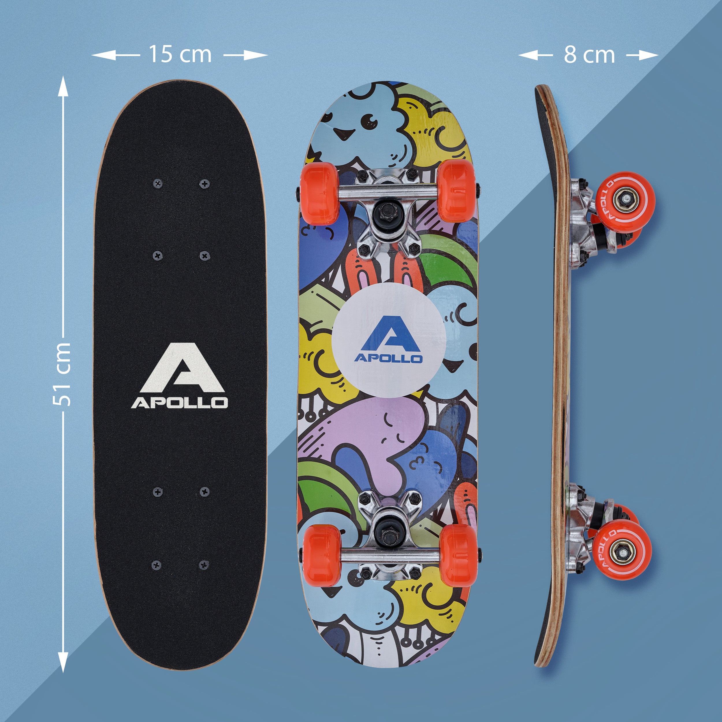 Apollo - Skateboard pour Enfants - Fluffy - 51 cm -