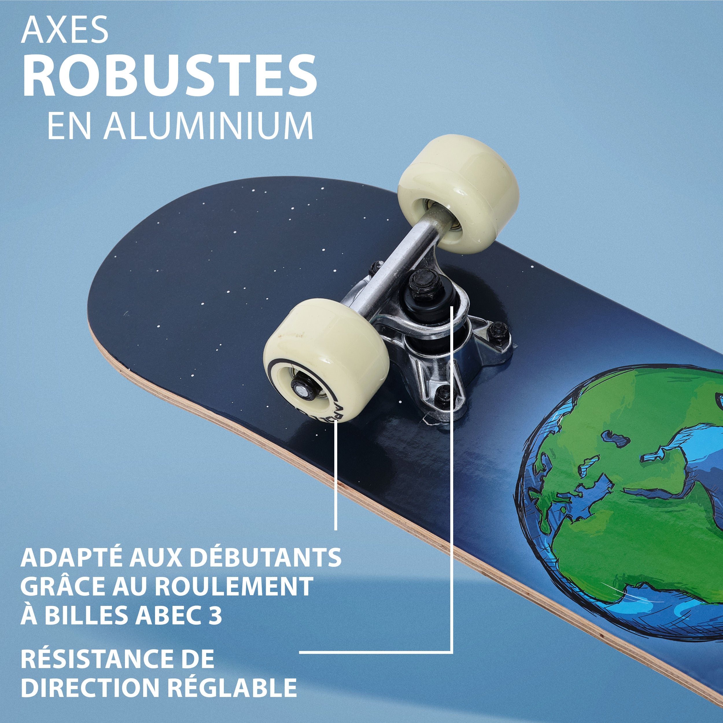 Apollo - Skateboard pour Enfants - Around the World - 61 cm - Around the World