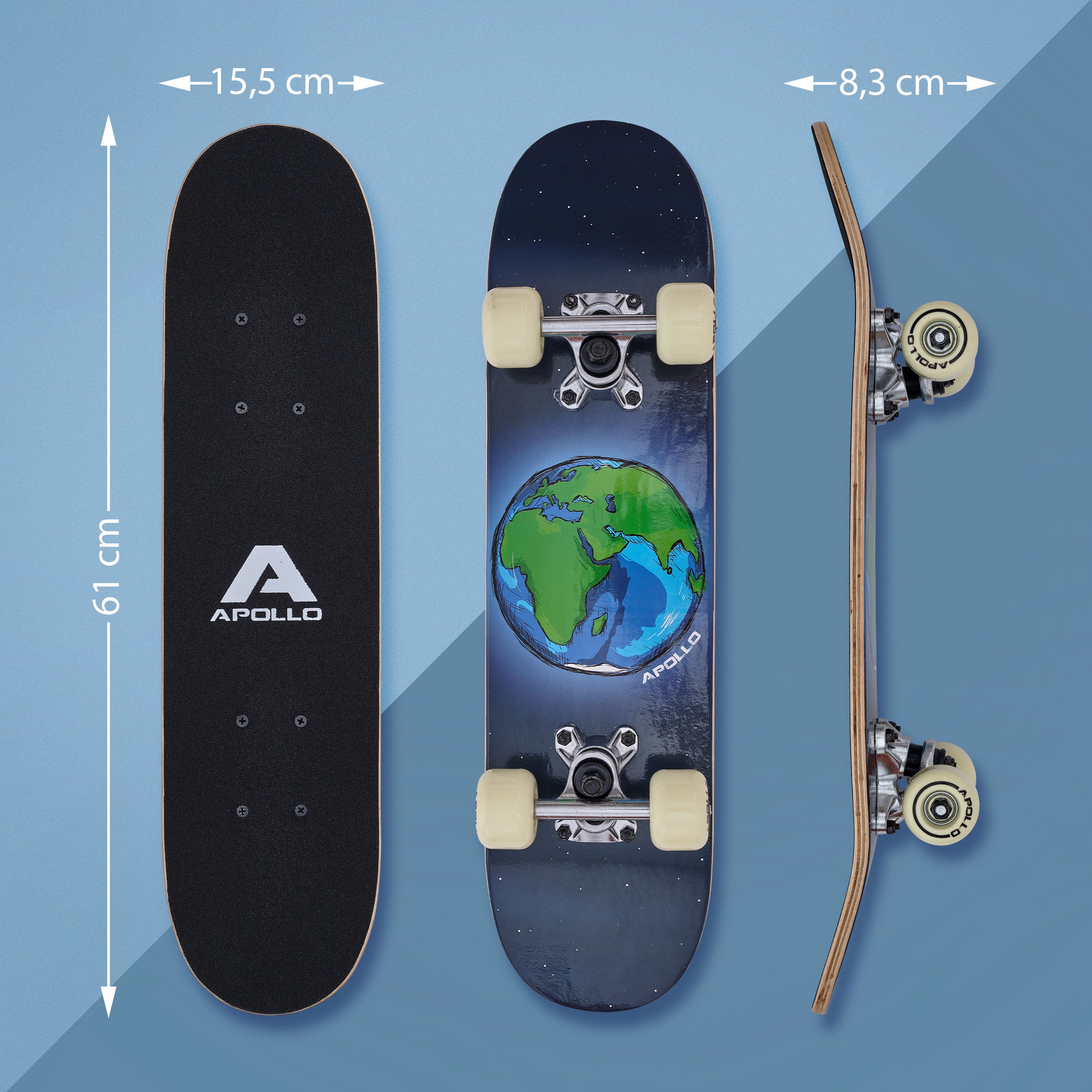 Apollo - Skateboard pour Enfants - Around the World - 61 cm - Around the World