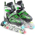 Apollo - Super Blades X Pro - Rollers avec roues à LED illuminées - Vert - M (35-38)