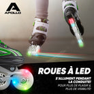 Apollo - Super Blades X Pro - Rollers avec roues à LED illuminées - Vert - M (35-38)