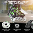 Apollo - Super Blades X Pro - Rollers avec roues à LED illuminées - Vert - M (35-38)