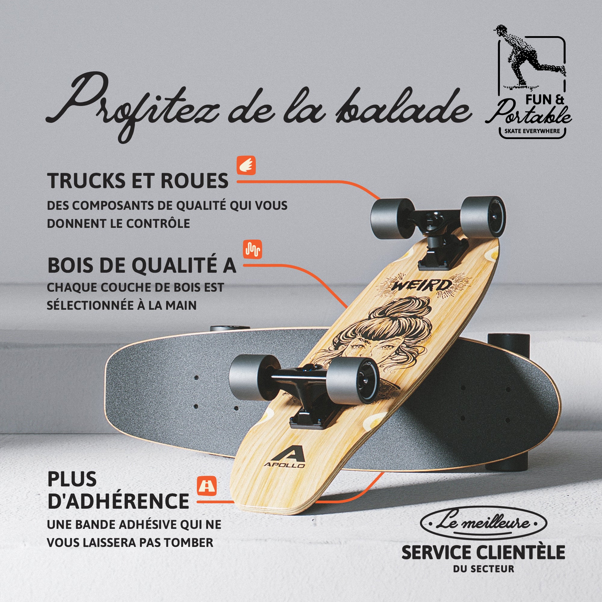 Apollo - Mini Longboard - Weird - 27 -