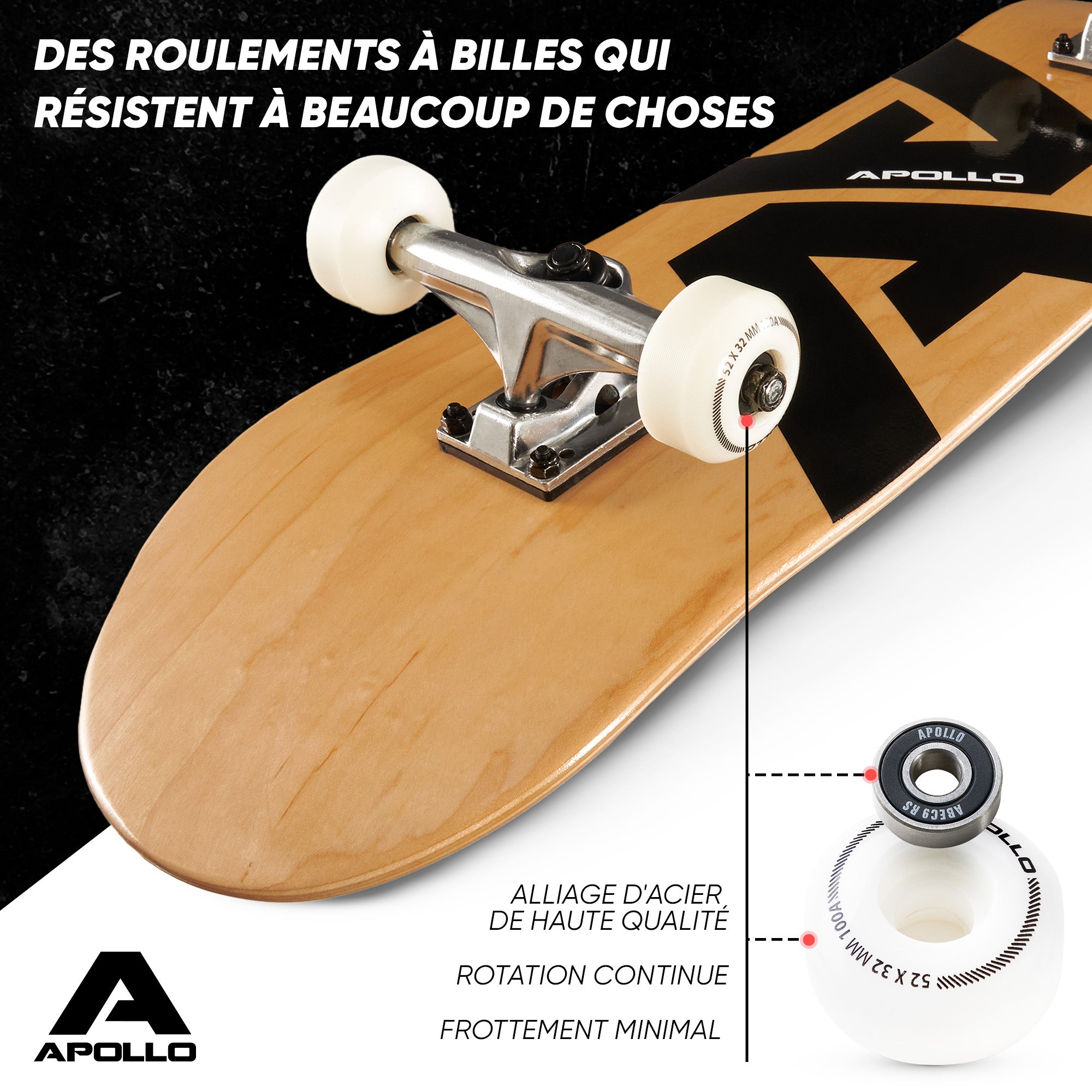 Apollo - Skateboard professionnel enfants et adultes - A&A - A&A