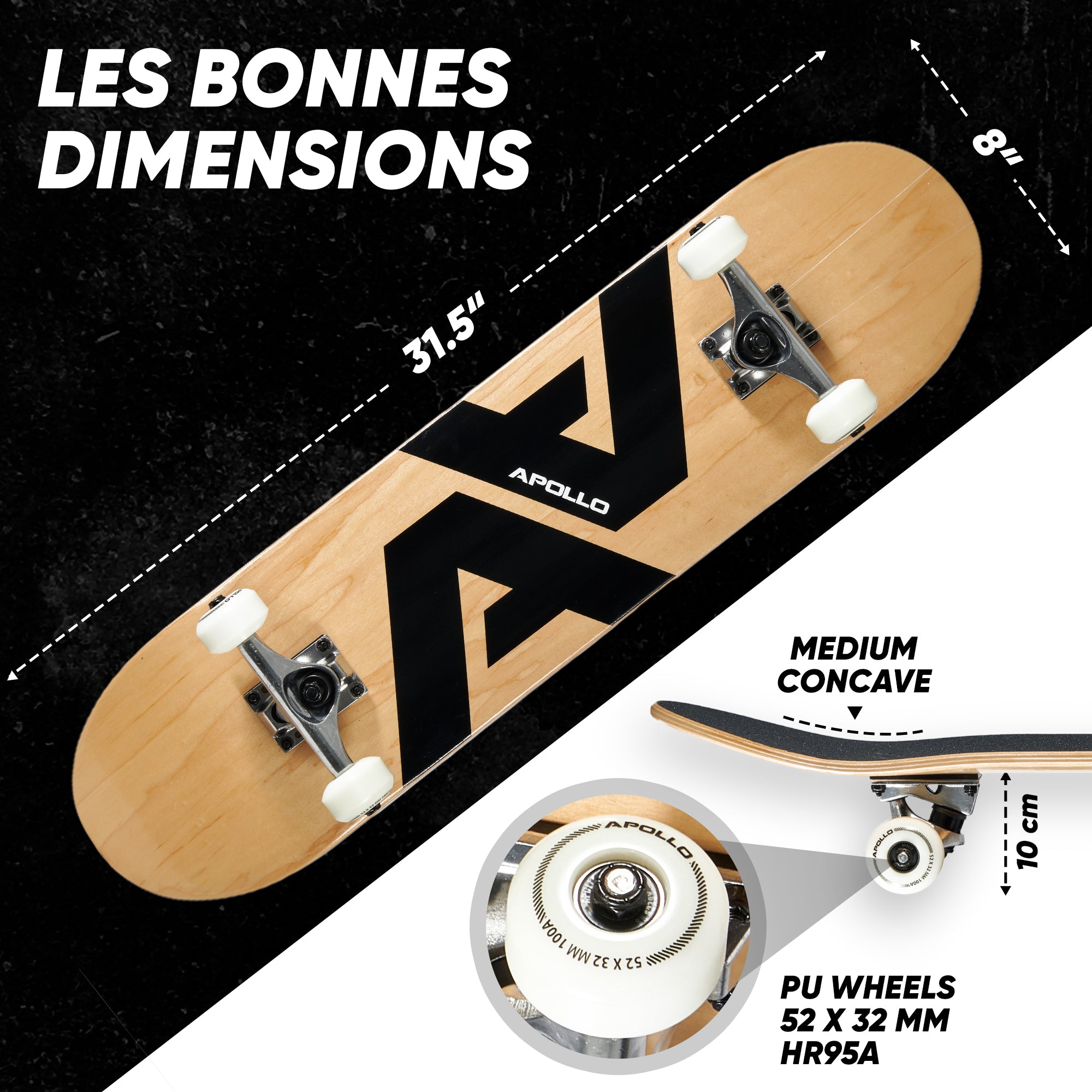 Apollo - Skateboard professionnel enfants et adultes - A&A - A&A