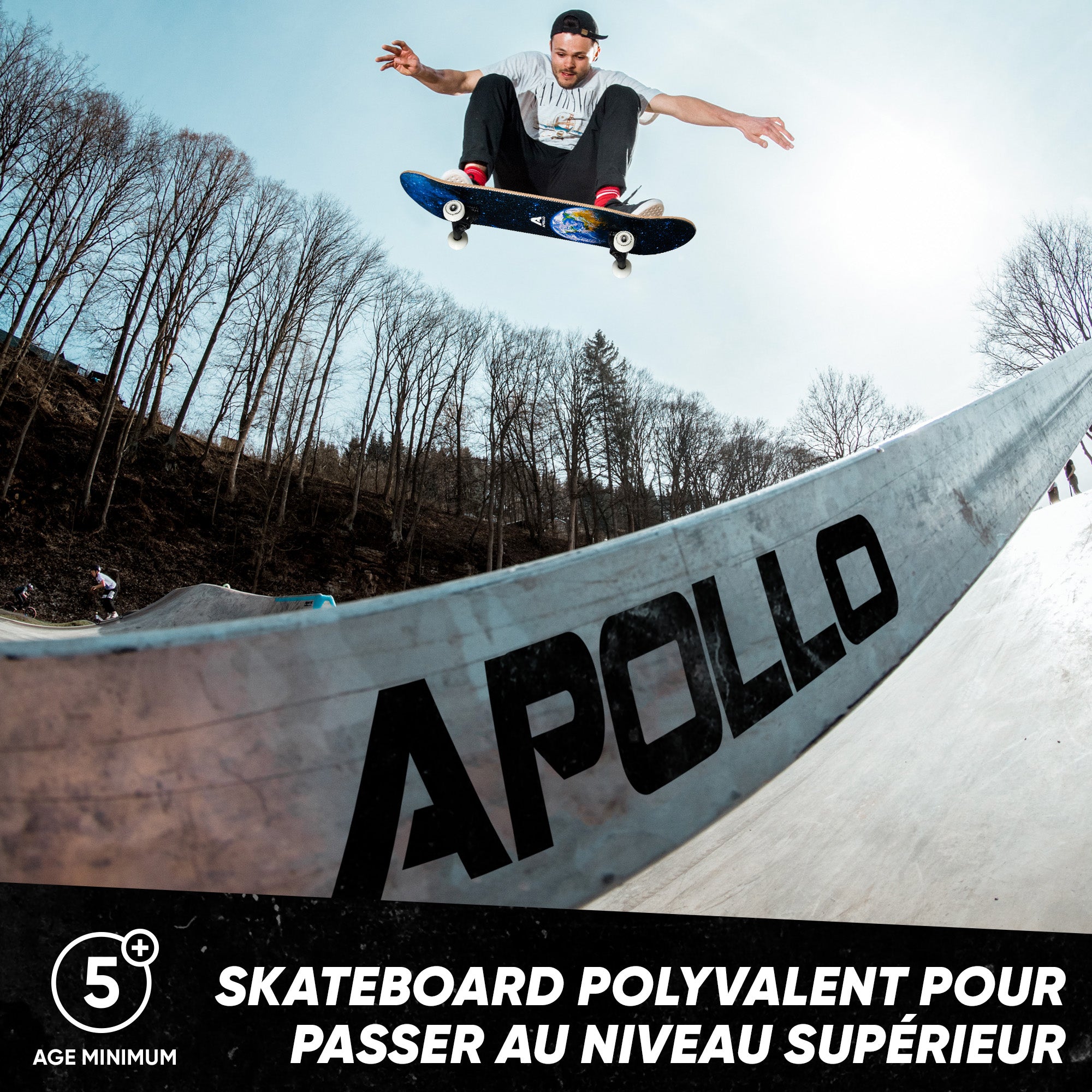Apollo - Skateboard professionnel enfants et adultes - Earth - Earth