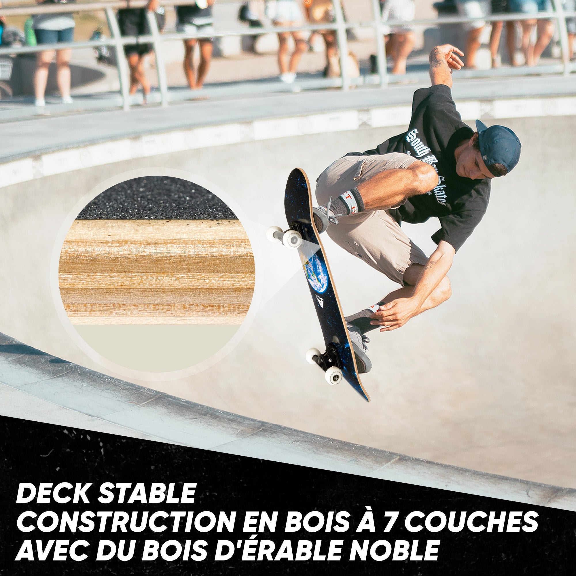 Apollo - Skateboard professionnel enfants et adultes - Earth - Earth