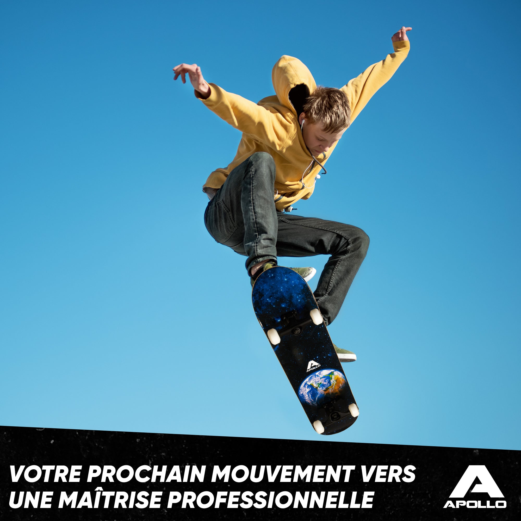 Apollo - Skateboard professionnel enfants et adultes - Earth - Earth