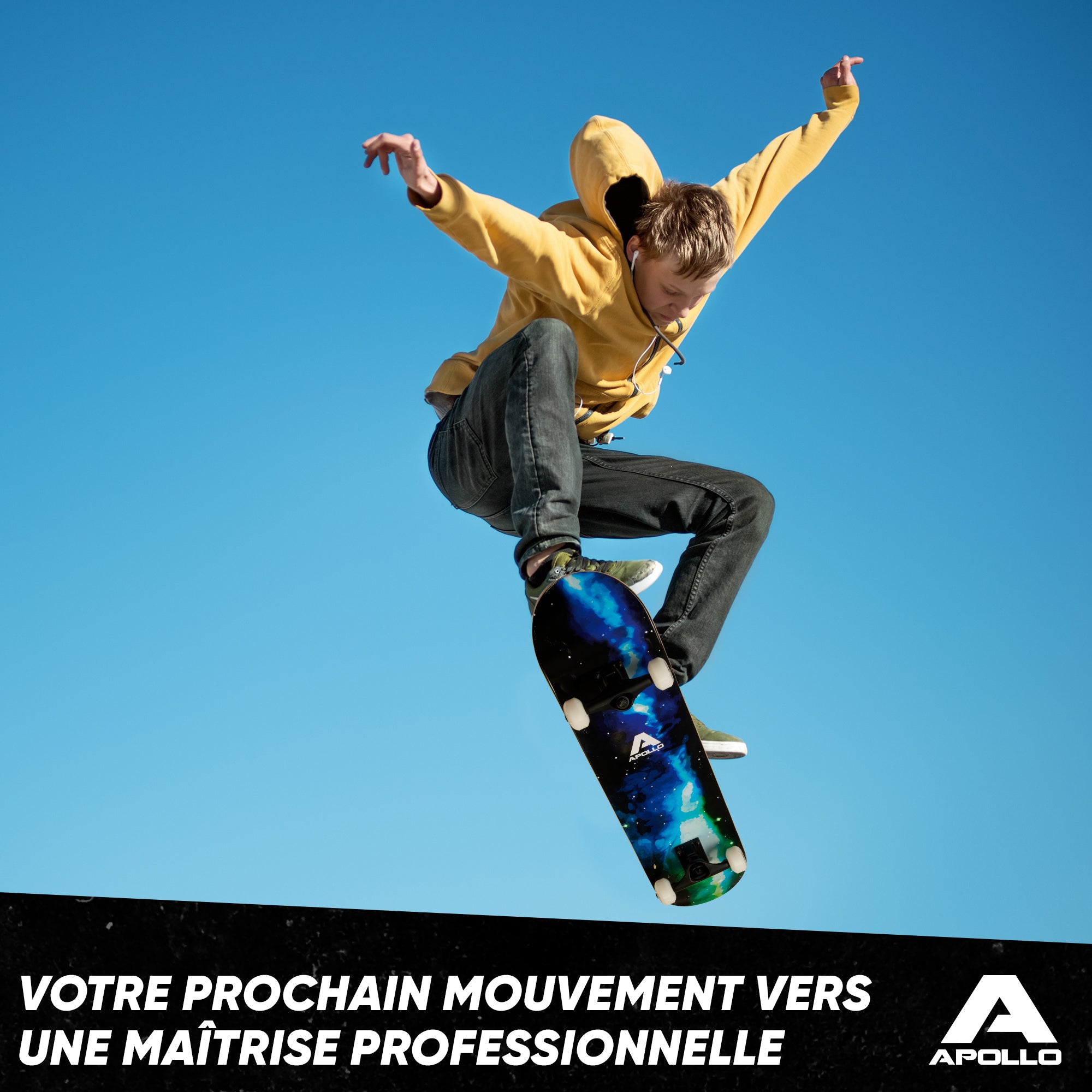 Apollo - Skateboard professionnel enfants et adultes - Galaxy - Galaxy