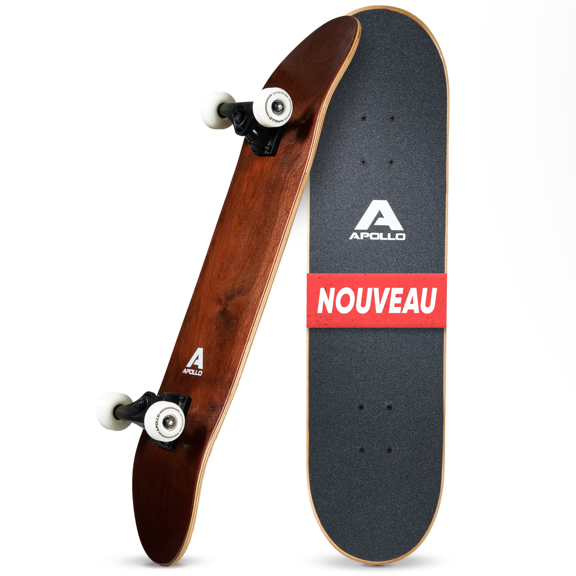 Apollo - Skateboard professionnel enfants et adultes - Plain Wood - Wood