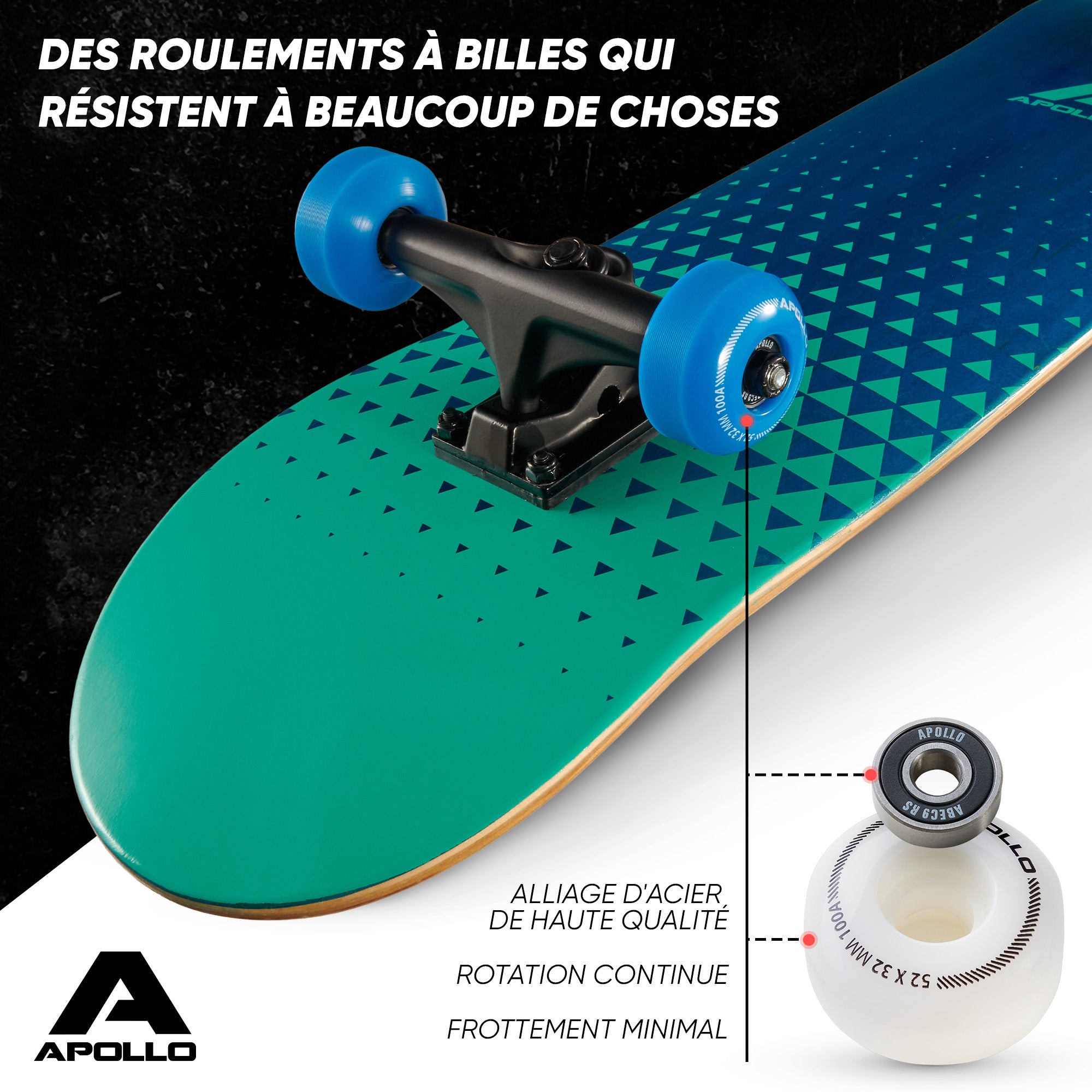Apollo - Skateboard professionnel enfants et adultes - Fresh - Fresh
