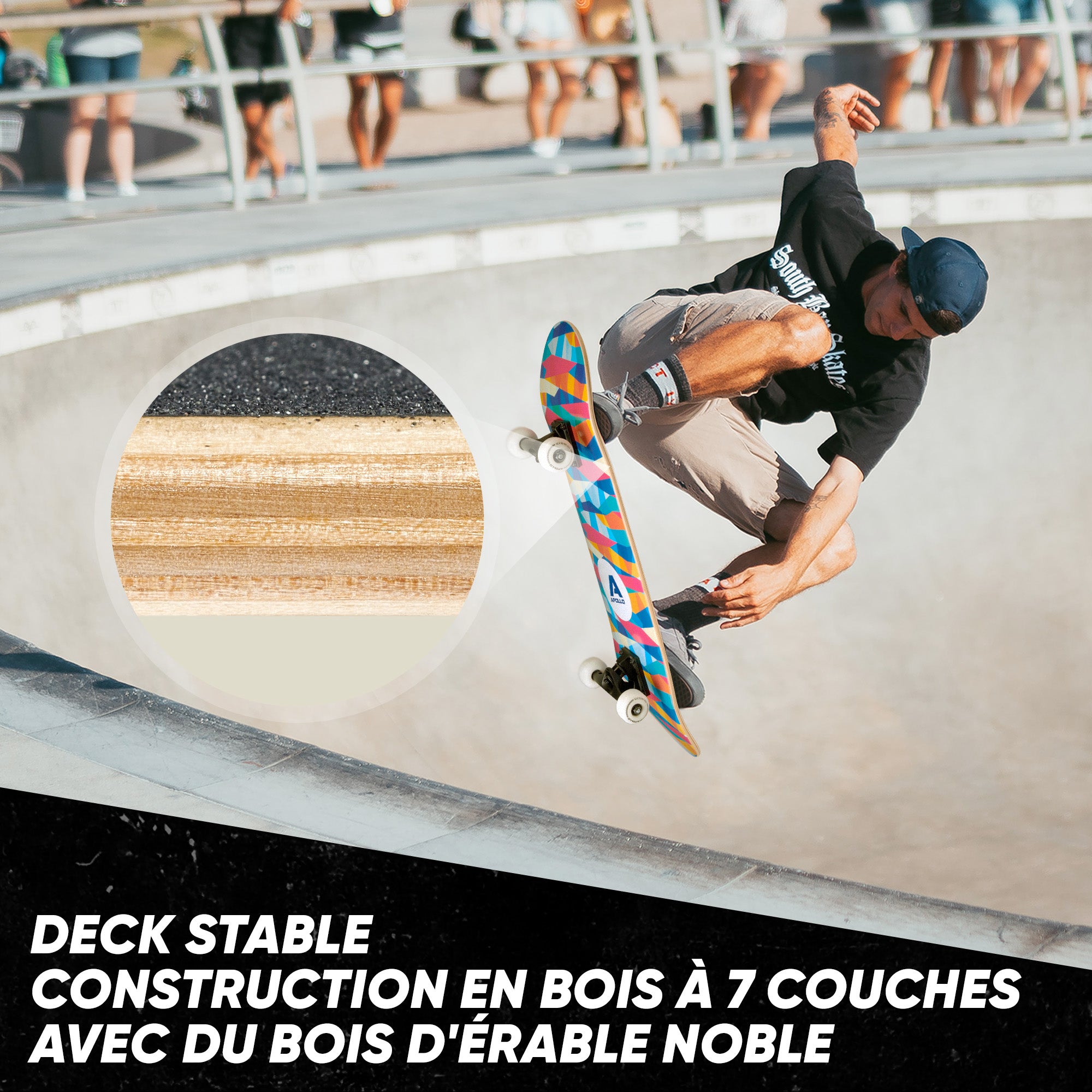 Apollo - Skateboard professionnel enfants et adultes - Mosaik - Mosaik