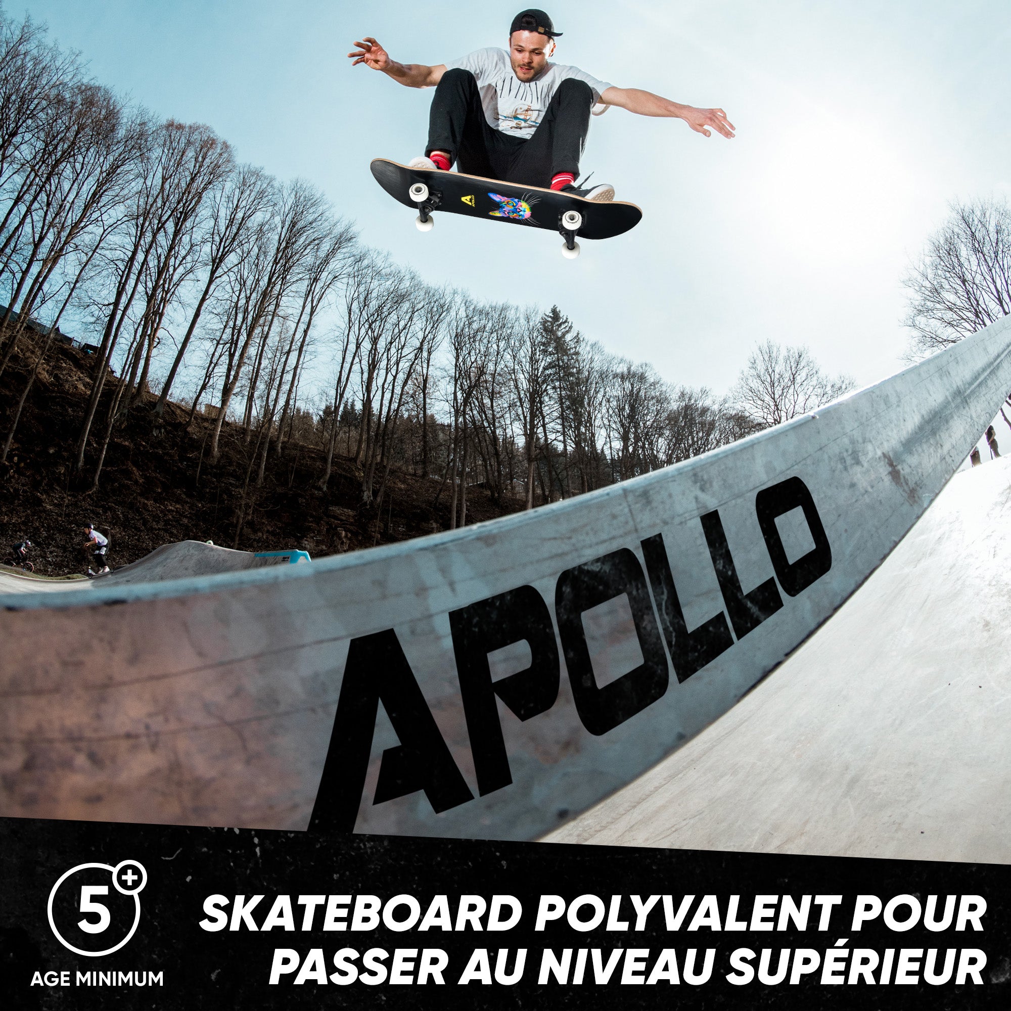 Apollo - Skateboard professionnel enfants et adultes - Cat - Cat