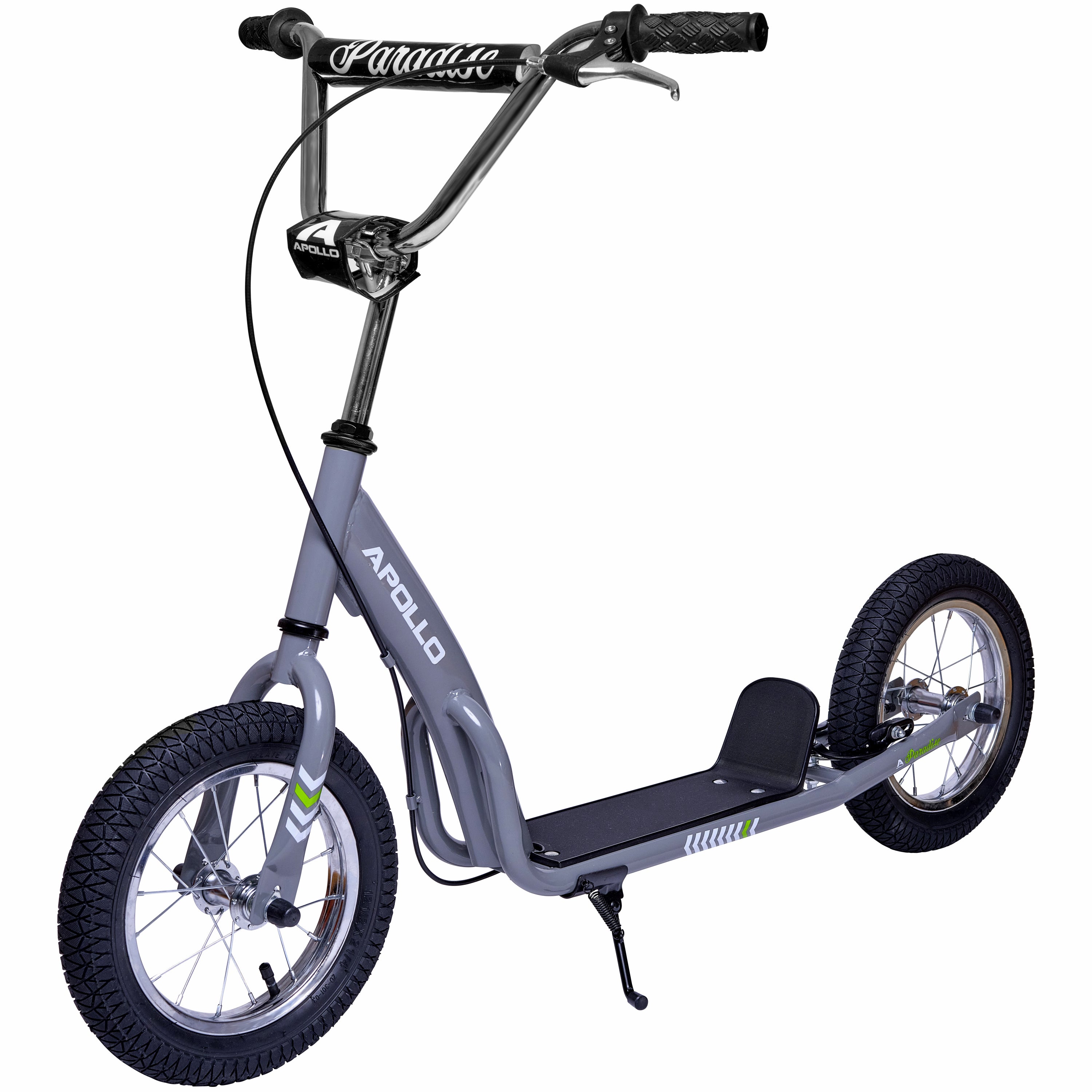Apollo - Trottinette Enfants Retro Paradise - Pneus Gonflables 12,5 Pouces - Gris