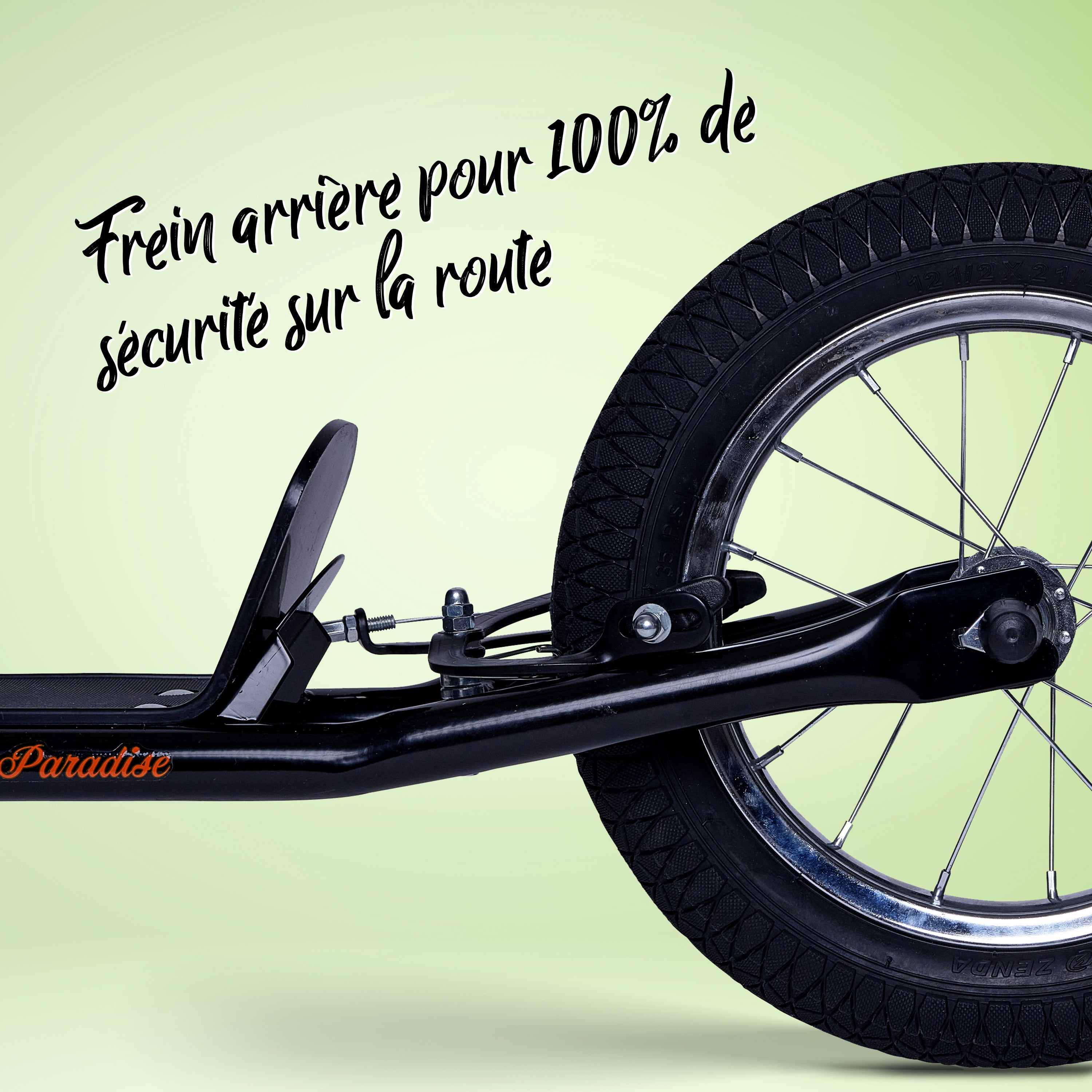 Apollo - Trottinette Enfants Retro Paradise - Pneus Gonflables 12,5 Pouces - Noir