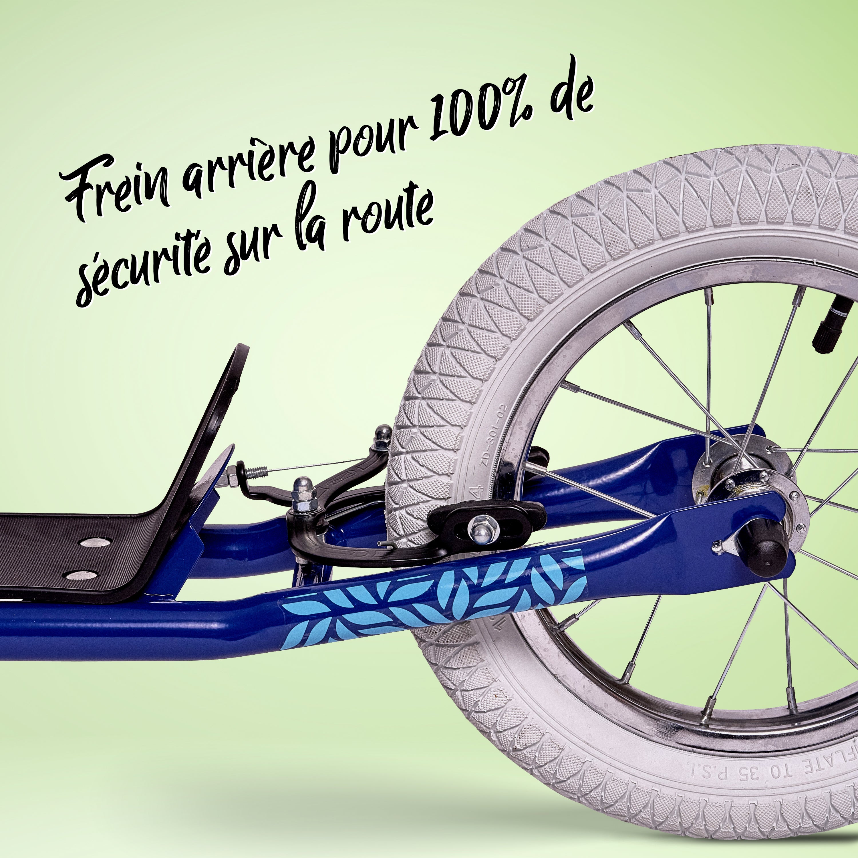 Apollo - Trottinette Enfants Retro Paradise - Pneus Gonflables 12,5 Pouces - Bleu